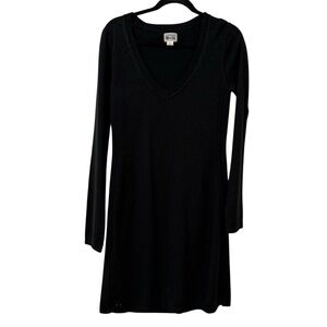 Converse One Star black v-neck sweater dress size LARGE minimalist